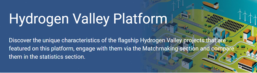 Screenshot of the new expanded Hydrogen Valley Platform interface showing global hydrogen project mapping and data analytics for 2026.