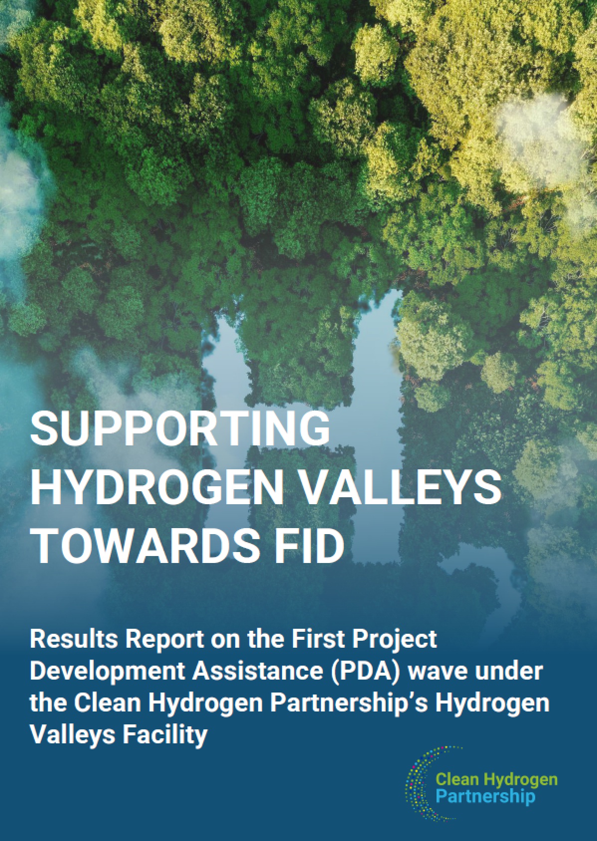 Data chart showing up to 25 percent LCOH optimization across 15 European Hydrogen Valleys during the PDA program.